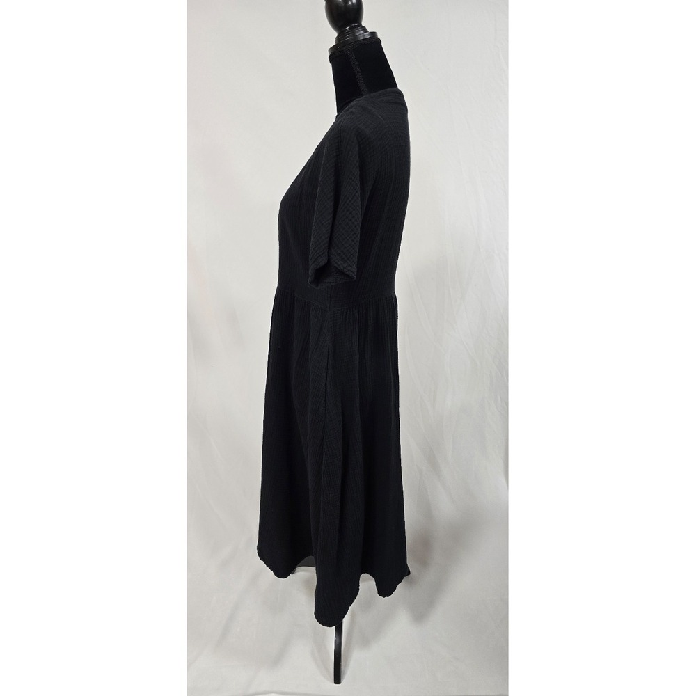Madewell Lightspun women S button front midi dress gauzy, pockets, lagenlook - Picture 6 of 8